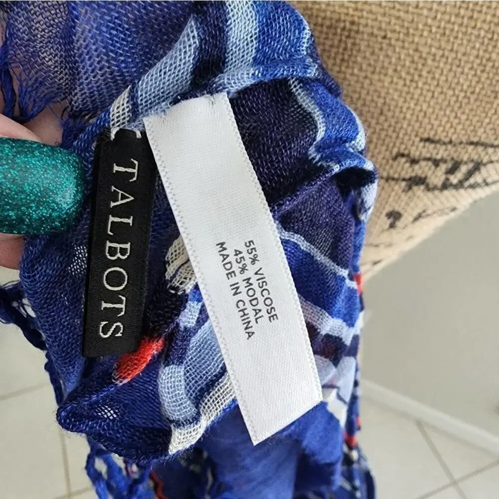 TALBOTS striped‎ long scarf